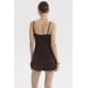 thumbnail image 3 of Polera Peto Mujer Pabilo Escote Con Encaje Café Oscuro, 3 of 4