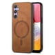 thumbnail image 3 of Magnetic Slim Case for Samsung Galaxy A14 with Camera Guard & Anti-Scratch Back Brown, 3 of 6