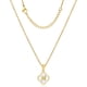thumbnail image 1 of Collar inicial mujer delicado chapado oro 18K nombre trébol cuatro hojas pequeño, 1 of 6