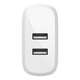thumbnail image 3 of Cargador Belkin Pared 24W Dual USB-A Blanco Rápido, 3 of 3