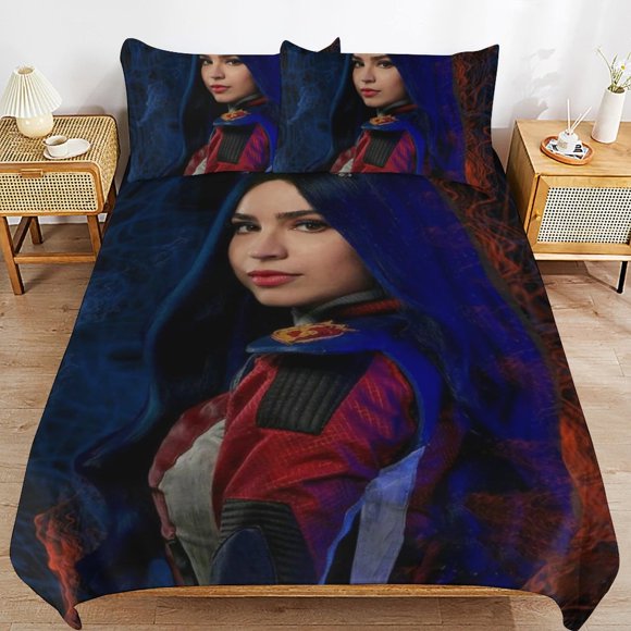 Descendants Bedding Sets Ultra Soft Skin-Friendly Duvet Cover 3 Piece, Cute Comforter Cover Bed Set for Boys Girls Kids