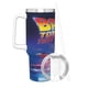 thumbnail image 3 of Volver al Futuro Vaso aislado de acero inoxidable con asa, diseño temático, regalo para familia, amigos y fans; incluye pajita y encaja en el portavasos estándar, 40 oz, 3 of 6