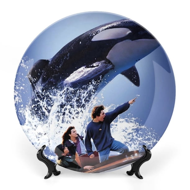 Liberen a Willy Plato decorativo de porcelana fina (bone china), plato decorativo de cerámica para hogar, oficina, soporte de pared, platos decorativos para dormitorio - 6 pulgadas (15 cm)