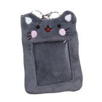 Bothyi - Titular De La Tarjeta De La Foto Protector De La Funda De La Foto De La Foto Titular De La Tarjeta De La Foto De La Felpa Linda Gris