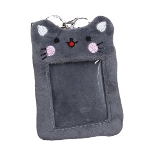 Bothyi - Titular De La Tarjeta De La Foto Protector De La Funda De La Foto De La Foto Titular De La Tarjeta De La Foto De La Felpa Linda Gris