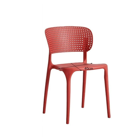Silla de exterior e interior apilable Marilyn moderna - Roja