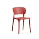thumbnail image 1 of Silla de exterior e interior apilable Marilyn moderna - Roja, 1 of 6
