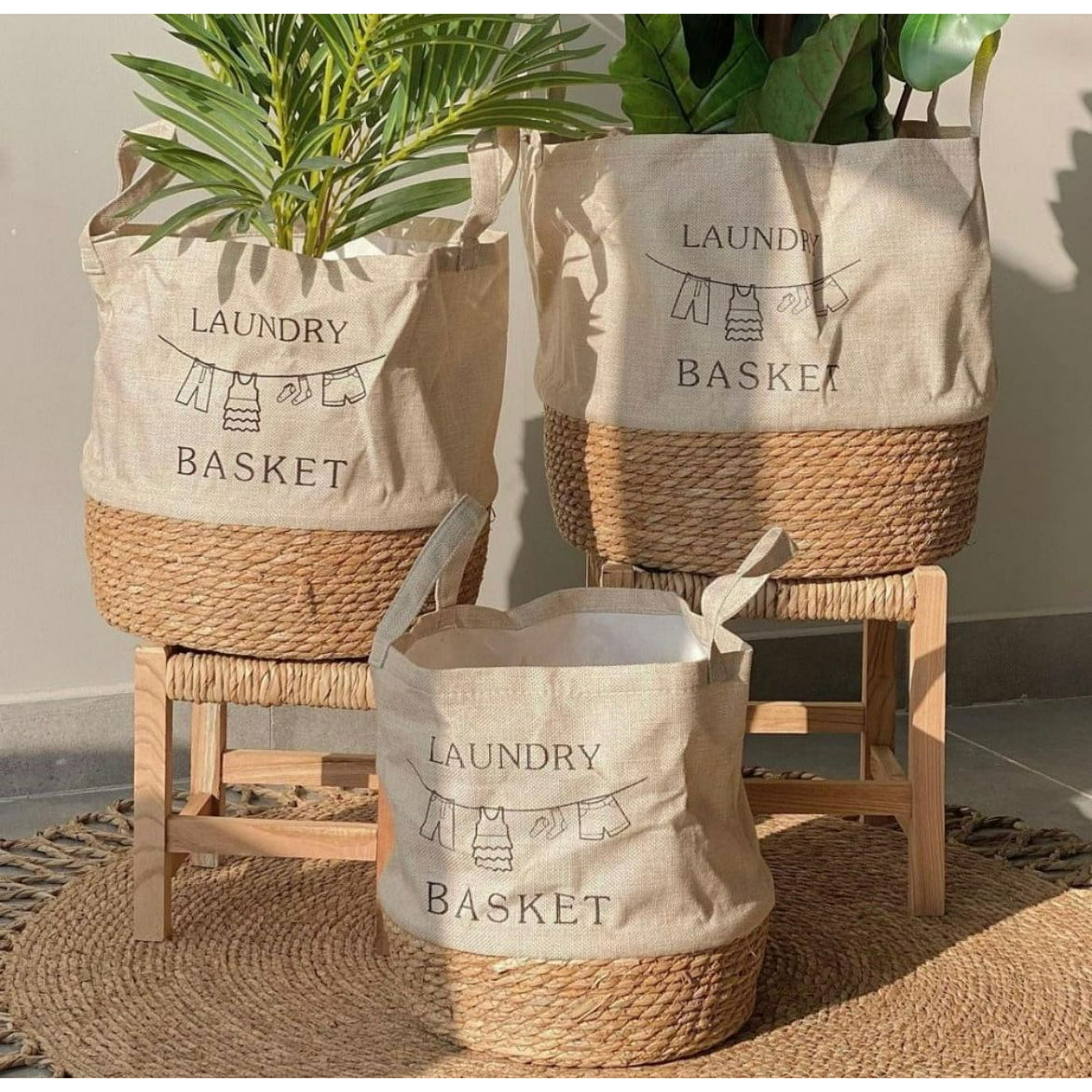 Todo Hogar Santiago De Chile - Set De 3 Canastos Decorativos - Beige