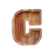 thumbnail image 1 of Hucha Con Letras, Caja De Dinero Con Letras De Madera Para El Día De Acción De Gracias, Niños, Letra C, 1 of 3