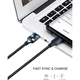 thumbnail image 2 of Cable USB tipo c carga rápida flexible para android Negro, 2 of 3