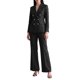 thumbnail image 1 of INSPIRE CHIC Conjunto de Traje de Pantalón de 2 Piezas para Mujer, Blazer de Doble Botonadura de Manga Larga, Pantalones, Talla X Pequeña, Negro, 1 of 5