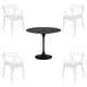 thumbnail image 1 of Comedor Tulip Negro 80cm - 4 Sillas Master blancas, 1 of 8