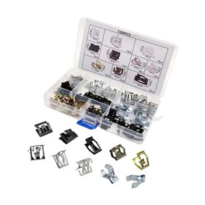 Ioensy - 100 Clips De Resorte Para Panel De Moldura De Metal 4A0-867-276A, Clips En U De Alto Rendimiento Para Automóviles