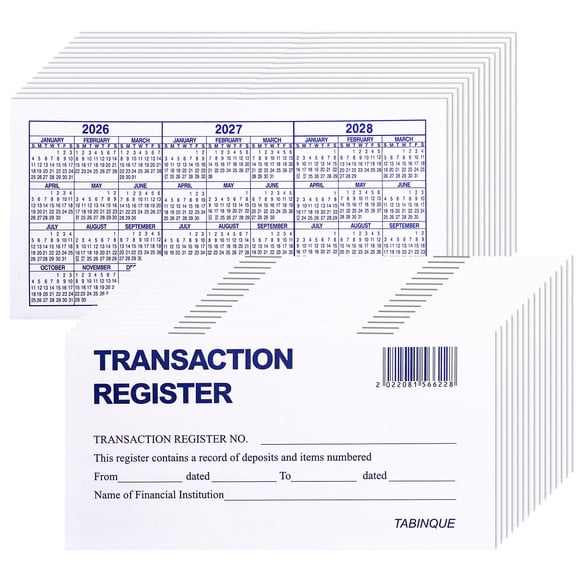 Caja registradora de cheques TABINQUE, fácil de leer, 24 unidades