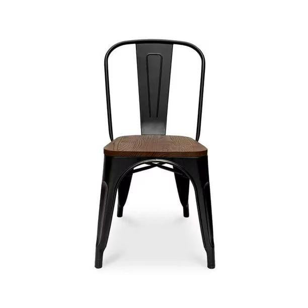 Vitelio - Pack 4 Sillas Tolix De Madera Comedor