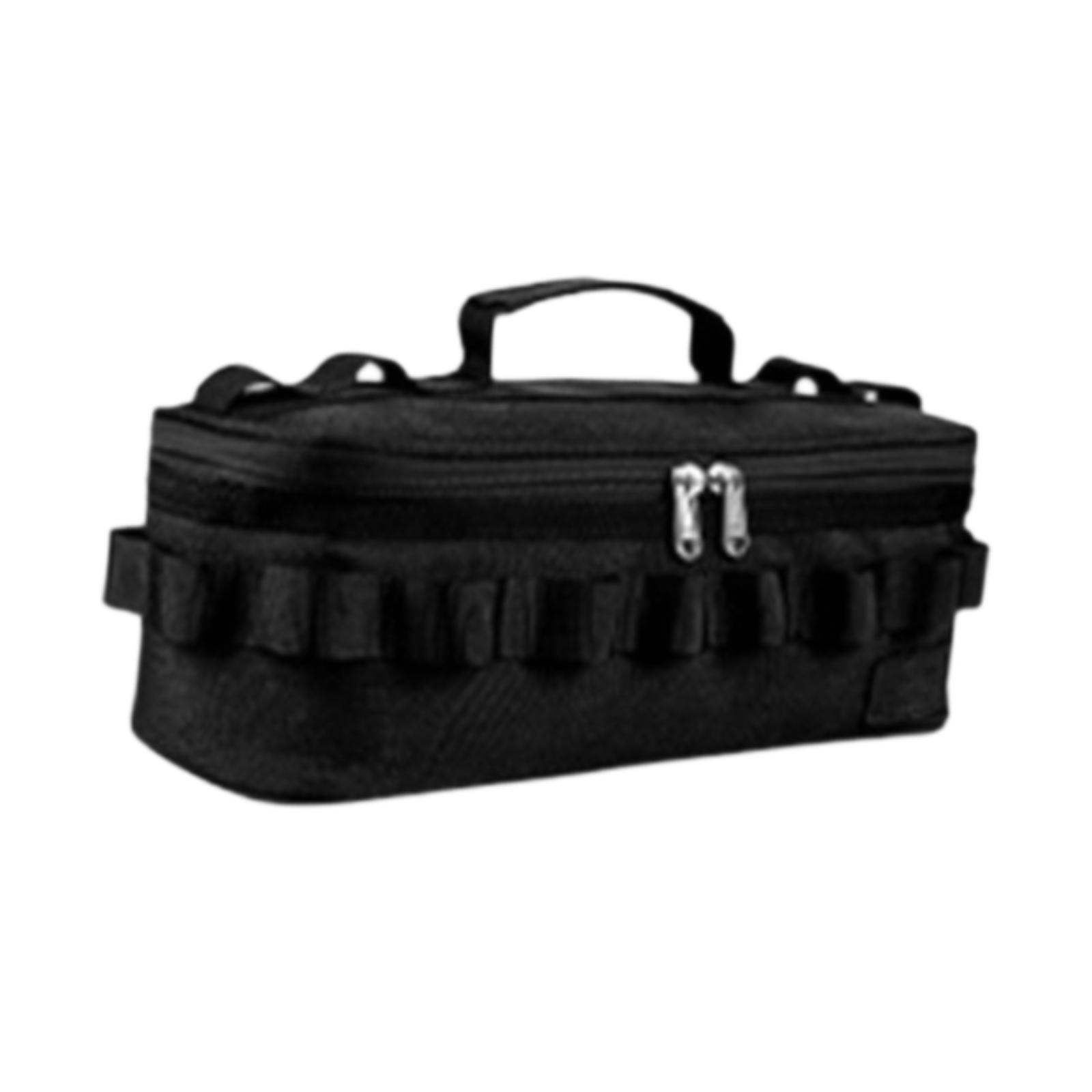 Ioensy - Bolsa De Almacenamiento Para Vajilla De Camping, Organizador Portátil Para Playa, Fiestas, Viajes Y Patio, Color Negro