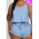 thumbnail image 3 of Conjunto de Top de Tirantes y Shorts en Tejido de Canalé de Talla Grande, 3 of 11