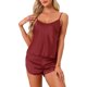 thumbnail image 1 of Conjuntos de pijama para mujeres, shorts sexys, camisón de satén para un uso cómodo como ropa de dormir y de descanso durante todo el año M Rojo, 1 of 5