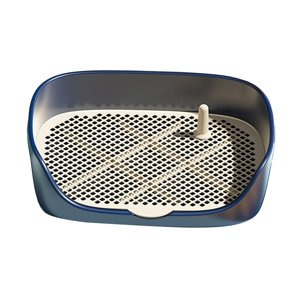 Ioensy - Inodoro Para Perros Para Gatos, Herramienta De Limpieza Interior, Inodoro Para Mascotas, Caja De Arena, Bandeja Para Arena, Azul, L