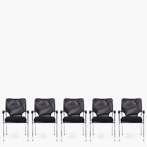 Form Office - Pack 5 Sillas Visita Strong Negro