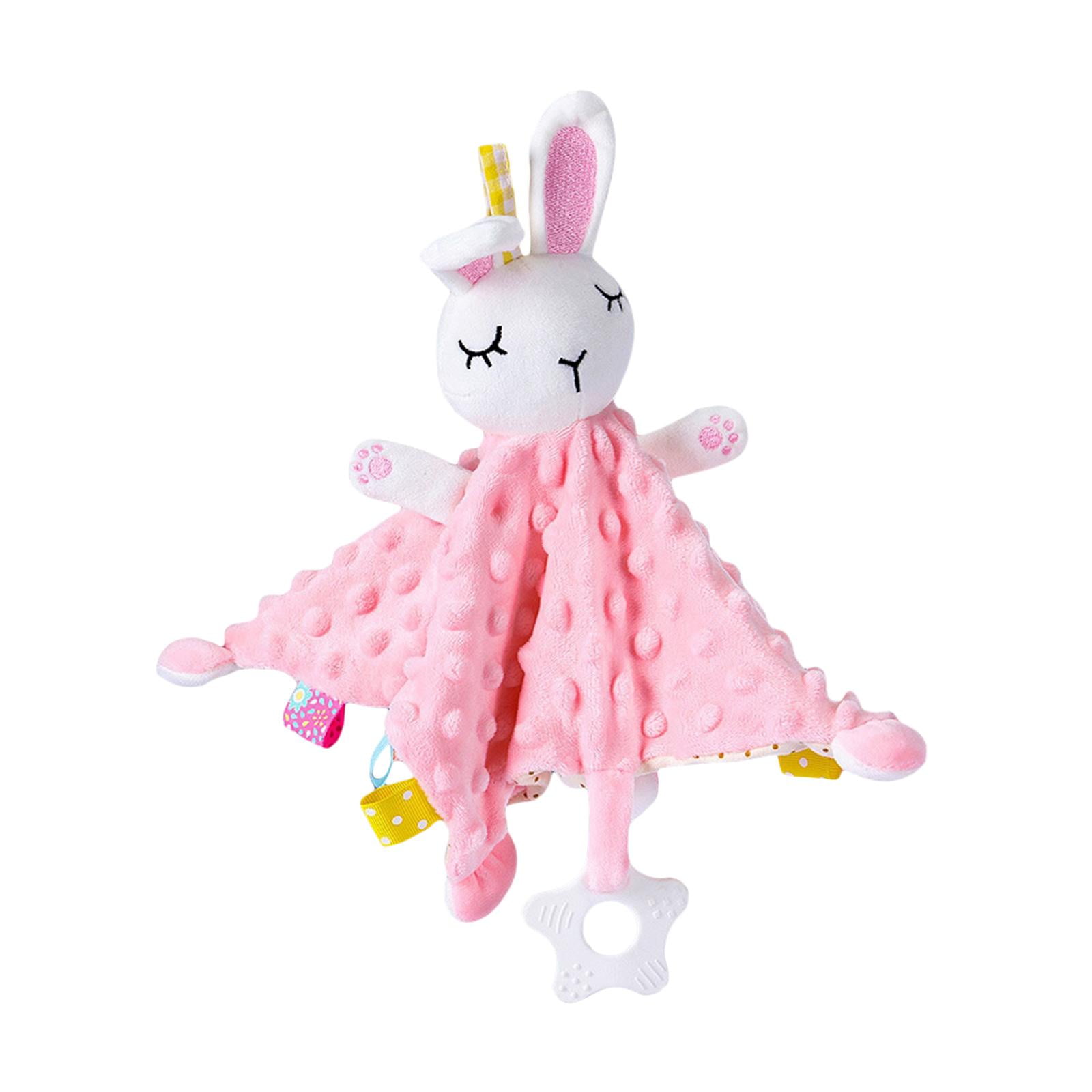 Bothyi - Manta De Seguridad Para Bebé Con Etiquetas, Juguete Encantador Para Niñas, Niños Recién Nacidos, Conejo Rosa