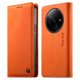 thumbnail image 1 of Funda Billetera de Cuero para [Xiaomi Redmi A3/A3X], Bloqueo RFID, Tarjetas y Soporte Naranja, 1 of 5