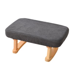 Magideal - Reposapiés Pequeño Rectangular Otomano Con Asiento Acolchado Taburete Creativo Sofá Taburete De Té Reposapiés Taburete Para La Entrada De La Guardería Negro