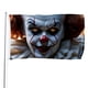 thumbnail image 1 of Payaso Pennywise Bandera impresa con temática, regalo perfecto para fanáticos, amigos y familiares, y adecuada para actividades al aire libre e interiores, decoraciones de fiesta. 60*90CM, 1 of 6