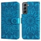 thumbnail image 1 of Funda tipo cartera FOXDOCK para Samsung Galaxy S21 , diseño girasol en relieve, cuero PU, cierre magnético, soporte y tarjetero, 1 of 5