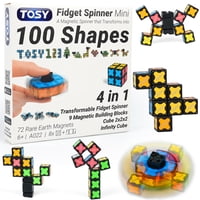 Fidget Spinner Tosy Magnet Mini 8 Bloques, Juguete 3 En 1 Para Niños Y Adultos