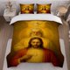 thumbnail image 1 of Three-Piece Trinity Printed Duvet Cover Set Themed Bedding Three-Piece Set, 1 of 5