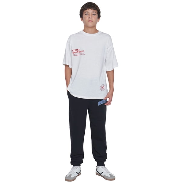 Pantalón de Buzo Niño Teen Focal Negro Corona