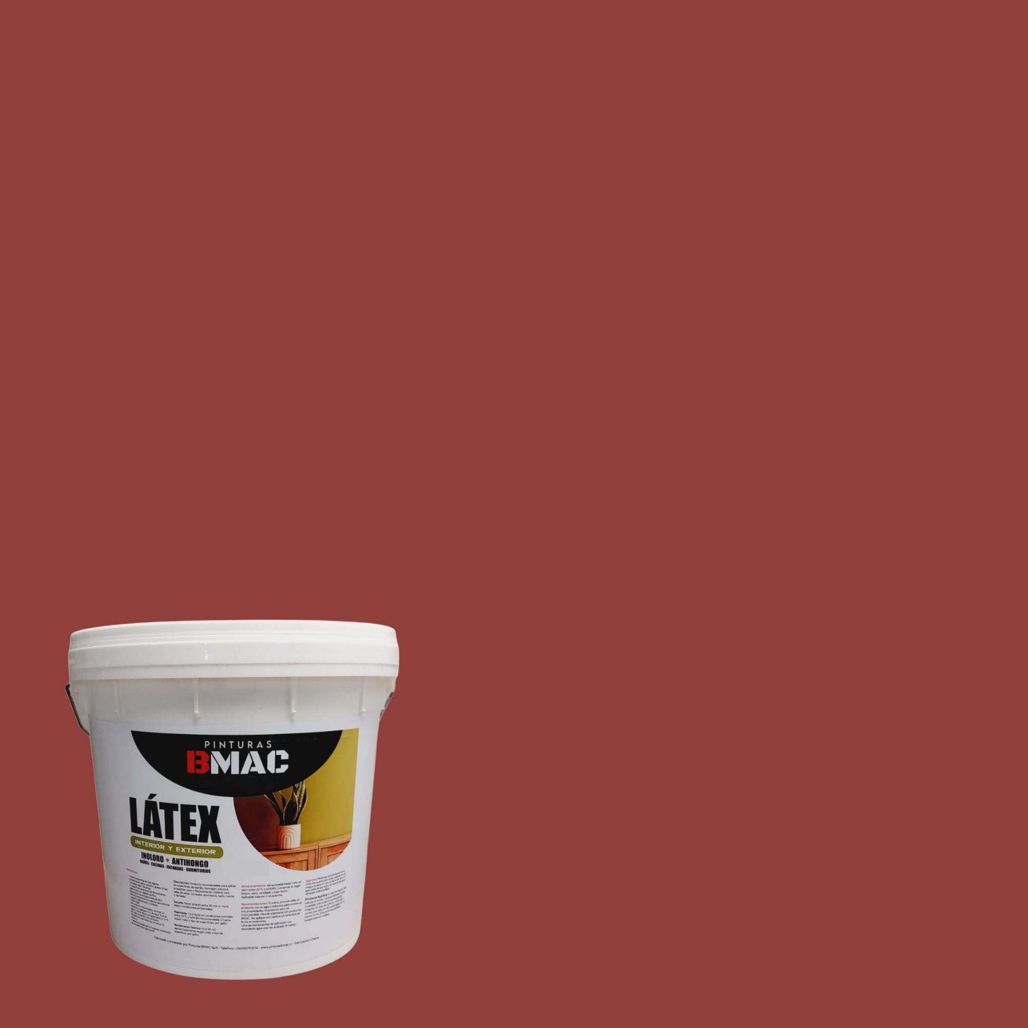 Latex Acrilico Rojo Colonial Tineta 4g Bmac