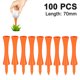 thumbnail image 1 of Tees de golf biodegradables biselados consistentes, 100 unidades, material plástico naranja, 1 of 8