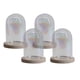 thumbnail image 3 of 4 Piezas De Vidrio Cloche Dome Clear Holder Tabletop Ornament Mini Bell Jar Dome Light Brown, 3 of 5