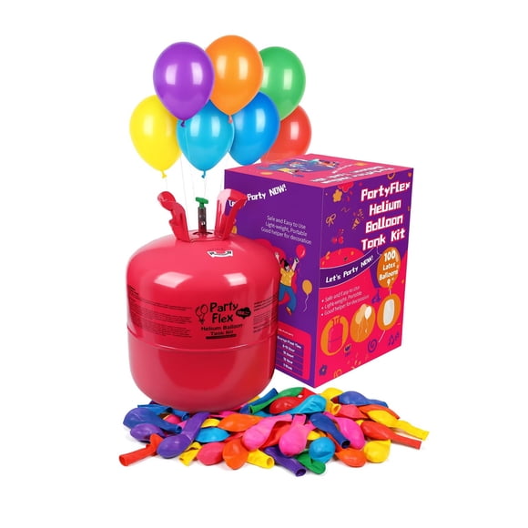 Helium Tank PARTY FLEX Party Flex 22L llena 100 globos