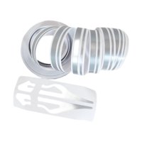 Magideal - Cinta Adhesiva De Vinilo Para Coche Genérica, Calcomanía De Rayas, Cinta Adhesiva Para Decoración Exterior De Coche, 10 M, Para El Lateral De La Carro Gris Argenta