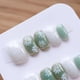 thumbnail image 3 of Uñas Press-on Adhesivas Postizas Reutilizables 10pcs Flores Verdes Tallas M, 3 of 10