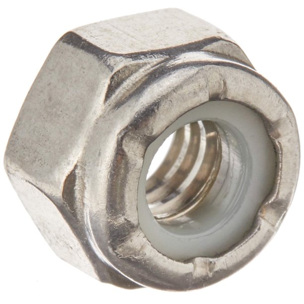 Nuts Hillman 1/4 x 20 tuercas de seguridad de nailon de acero inoxidable, paquete de 50