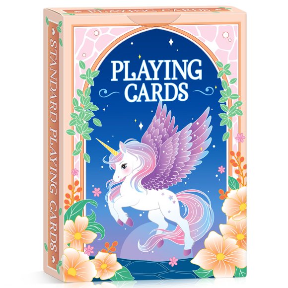 Cartas de póker temáticas de unicornio Wkchxd, tamaño estándar
