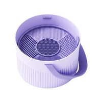 Ioensy - Cuenco De Lavado De Brochas De Maquillaje, Suministro De Salón De Secado Rápido Para Mujeres, Baño, Violeta