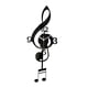 thumbnail image 2 of Reloj De Pared Con Notas Musicales. Arte Con Notas Musicales Para Sala De Estar O Habitación Infantil. Para Amantes De La Música. Negro., 2 of 5