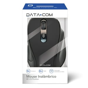 Mouse Inalámbrico Negro 4D Datacom