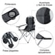 thumbnail image 4 of Silla Plegable con Reposabrazos Gris, 4 of 6