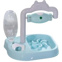 Total Click - Plato Taza Para Alimentos Con Bebedero Para Mascotas