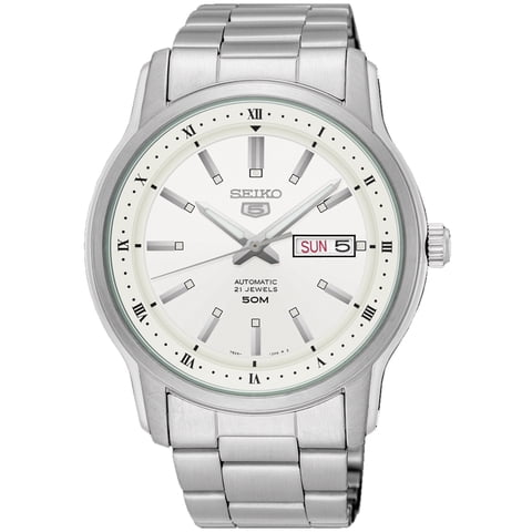 Seiko - Reloj 5 Para Hombres Con Esfera Blanca - Snkp09K1