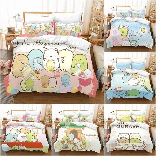 ed Sumikko Gurashi Pattern Comforter Cover with Pillow Cover Bedding Set Double Bed Set