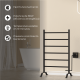 thumbnail image 5 of Calefactor Secador de Toallas 80 w Bajo Consumo Pedestal 70 x 45 cm Vico Negro, 5 of 5