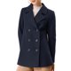 thumbnail image 1 of Abrigos de Invierno para Mujer INSPIRE CHIC, Manga Larga, Solapa, Hasta el Muslo, Abrigo Exterior, Doble Botonadura, Abrigo de Guisante, Talla S, Azul Marino Oscuro, 1 of 8