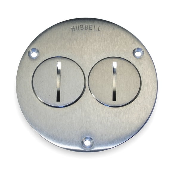 Cubierta para caja de piso redonda de 2 módulos Hubbell Wiring Device‑Kellems